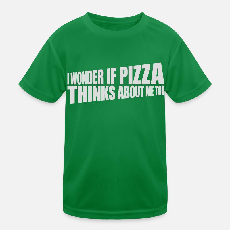 pizza thinks about me Kids Functional T-Shirt