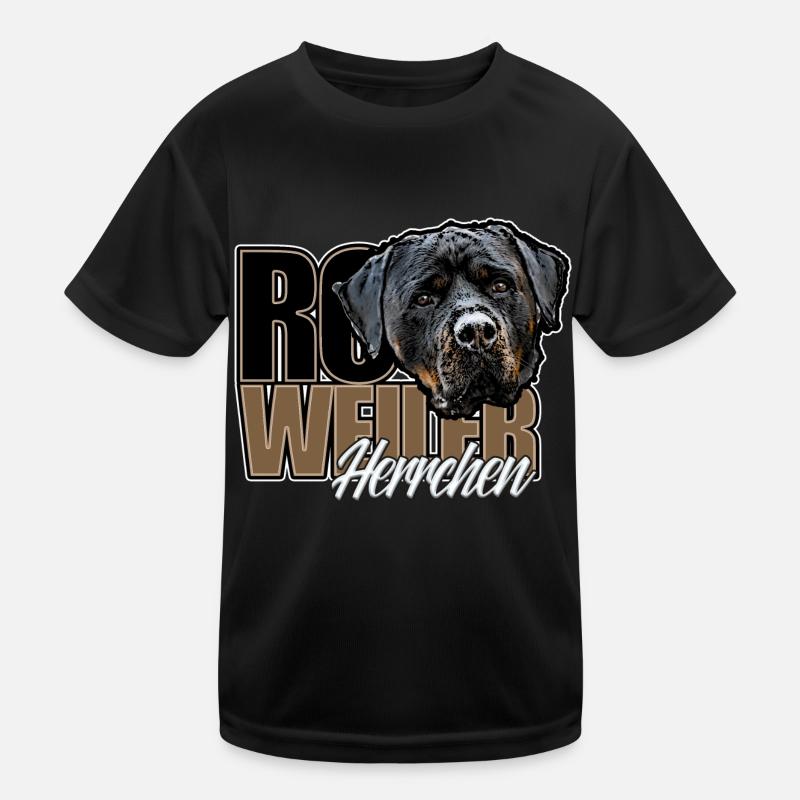 Rottie Herrchen Kinder Funktions-T-Shirt