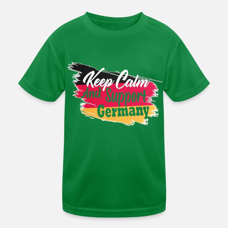 keep calm and support Germany Kinder Funktions-T-Shirt