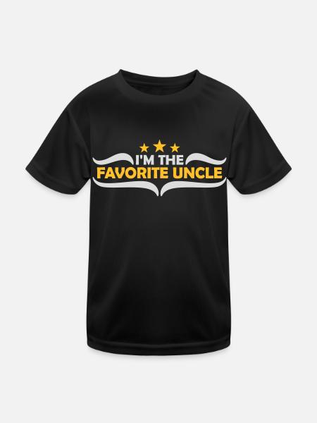 im the favorite uncle - Kinder Funktions-T-Shirt - Schwarz - Vorne
