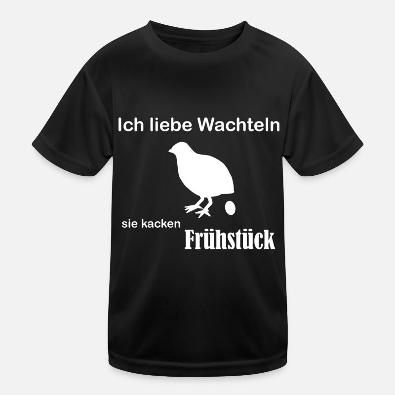 Ich liebe Wachteln Kinder Funktions-T-Shirt