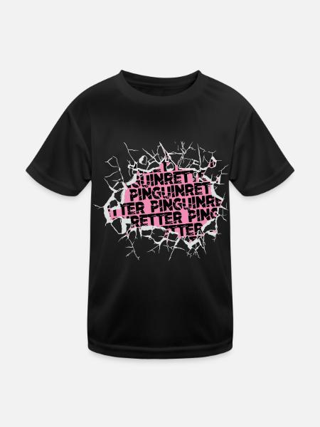 einhorn pinguin animal gemüse tierfreund - Kinder Funktions-T-Shirt - Schwarz