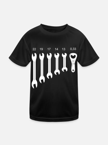 Werkzeug - Kinder Funktions-T-Shirt - Schwarz - Vorne