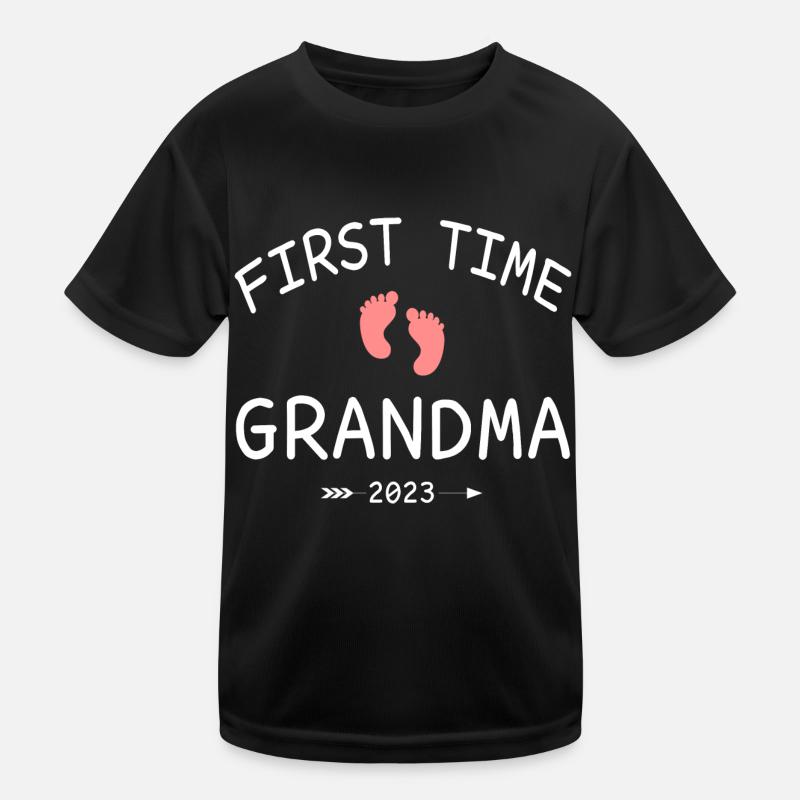 Zum ersten Mal Oma 2023 für Oma wird Kinder Funktions-T-Shirt