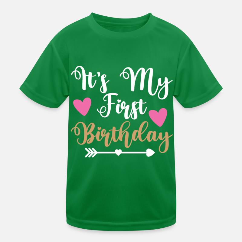 It´s my first Birthday - Mein erster Geburtstag Kinder Funktions-T-Shirt