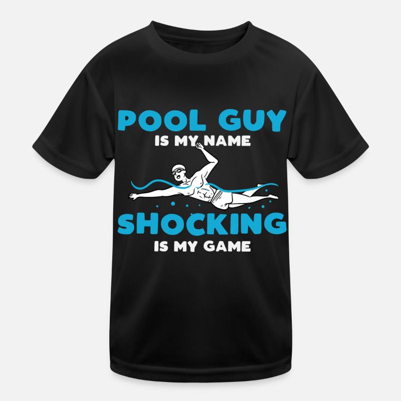 gars de piscine mon nom choquant mon game design T-shirt sport Enfant
