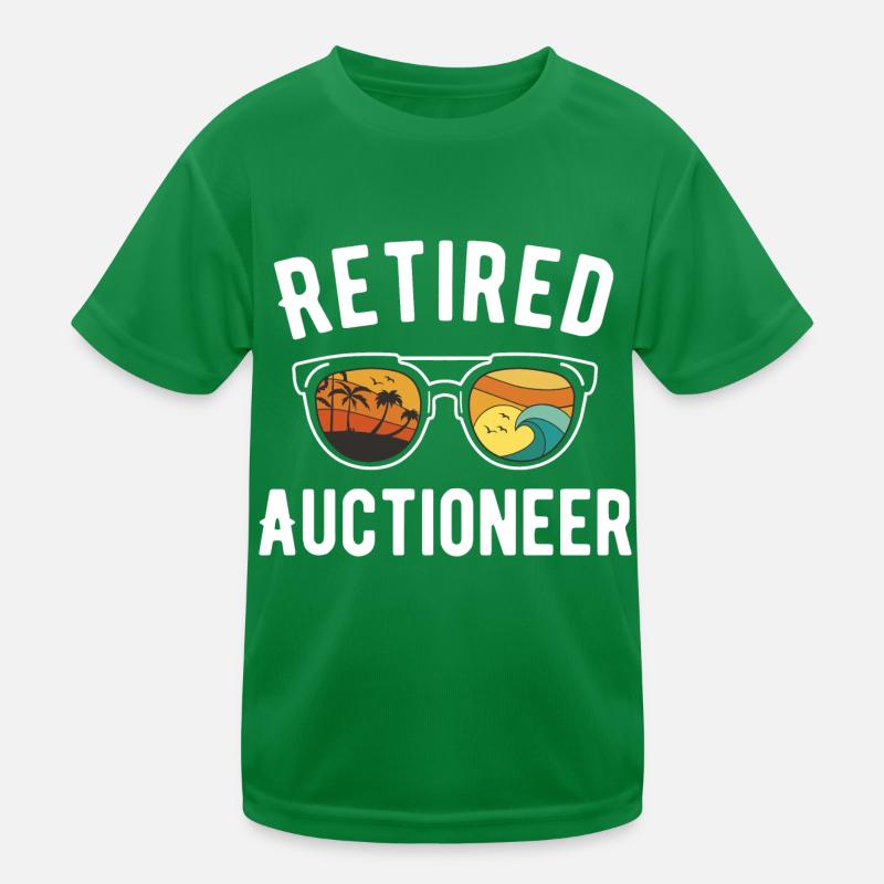 Retired auctioneer Beach Getaway Kids Functional T-Shirt