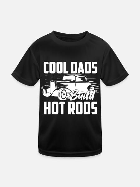 Cool Dads Build Hot Rods Classic Retro Car - T-shirt sport Enfant - noir - Devant