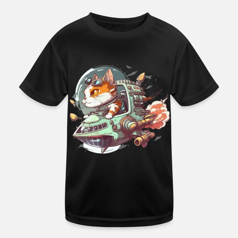 Commandant de chat cosmique T-shirt sport Enfant