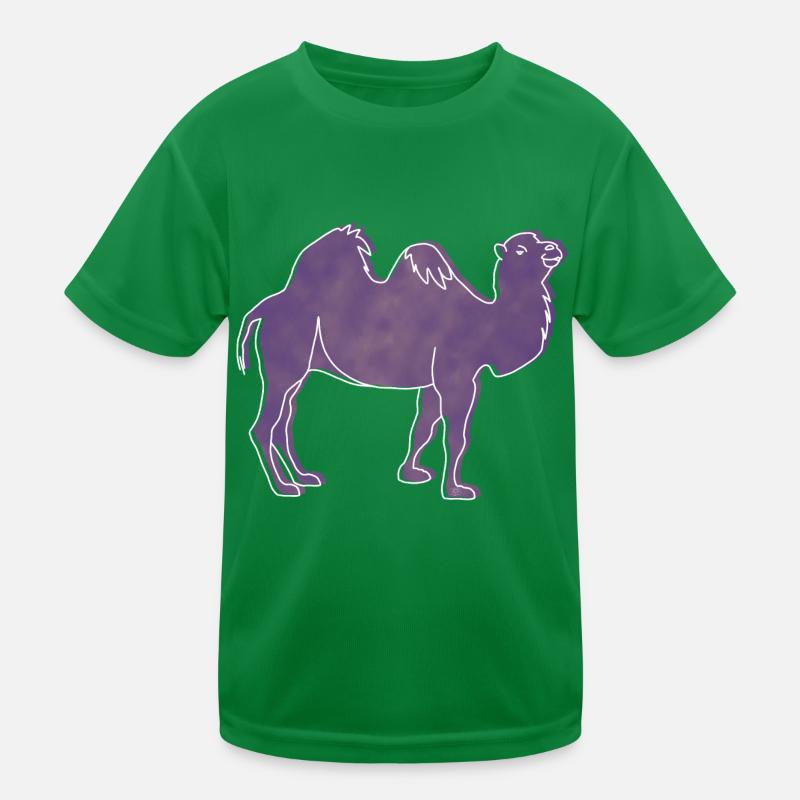 "Kamel", Boho Line Art Design, Serie "Desert" Kinder Funktions-T-Shirt