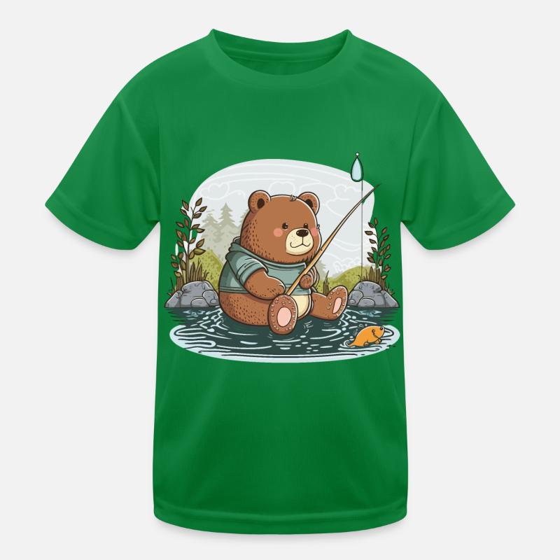 Ours de pêche T-shirt sport Enfant