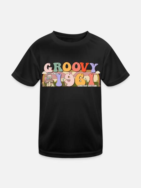 Groovy depuis 1961 Retro Hippie 62e anniversaire - T-shirt sport Enfant - noir - Devant