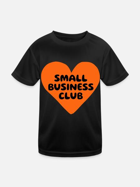 small business club - Kinder Funktions-T-Shirt - Schwarz - Vorne