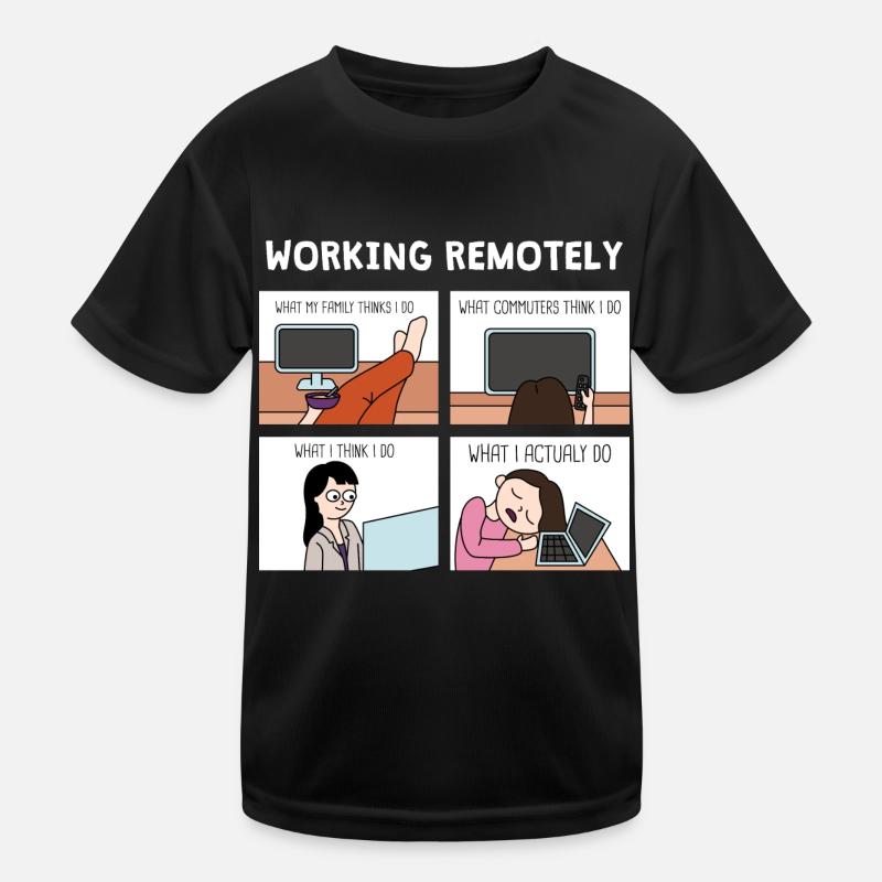Working remotely Design for proud Pinoys Kids Functional T-Shirt