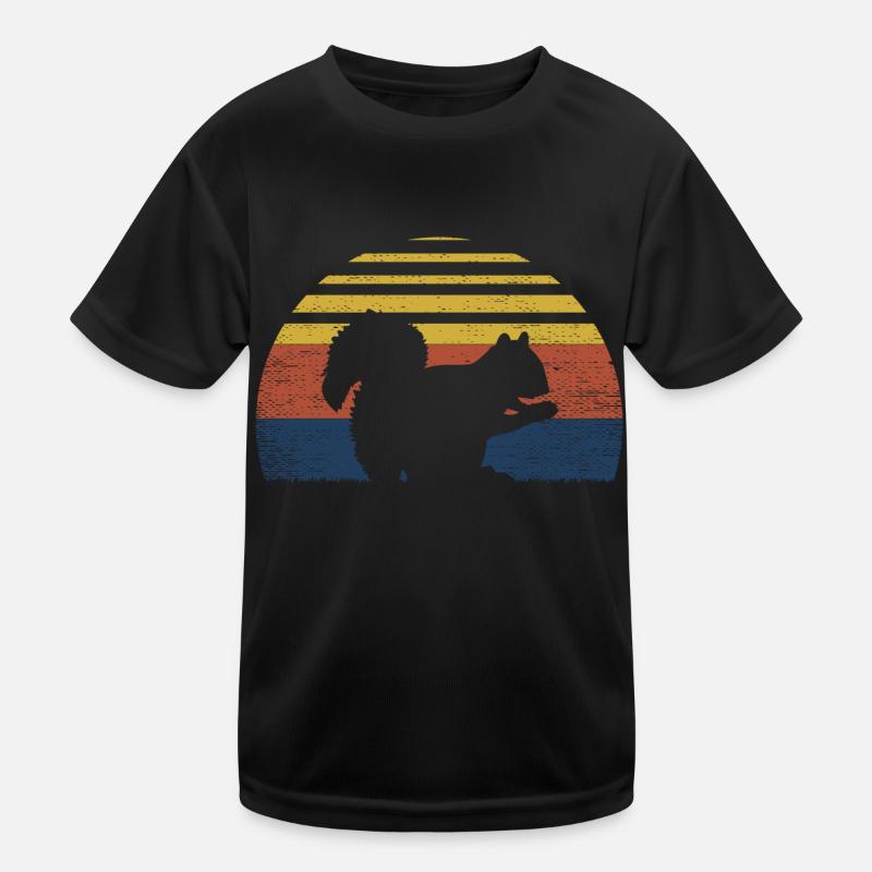 Squirrel Sunset Retro Forest Animal Vintage Rodent Kinder Funktions-T-Shirt