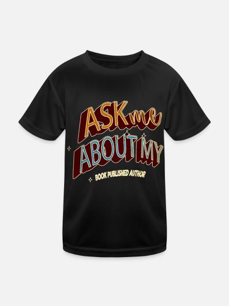 books school birthday present literature christmas - Kids Functional T-Shirt - black - Front