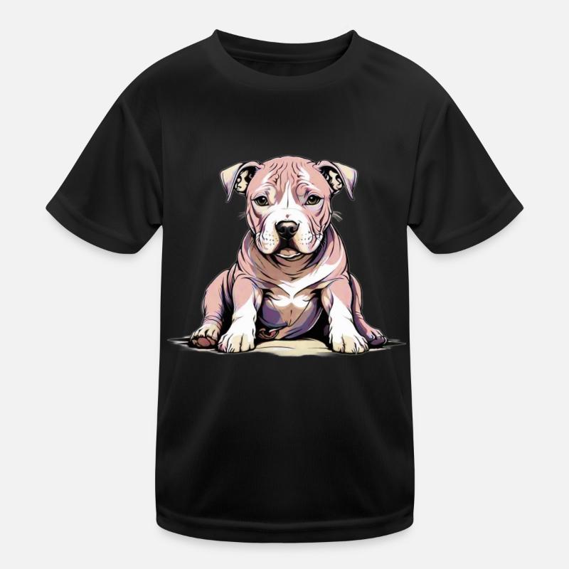 Pitbul Welpe Kinder Funktions-T-Shirt