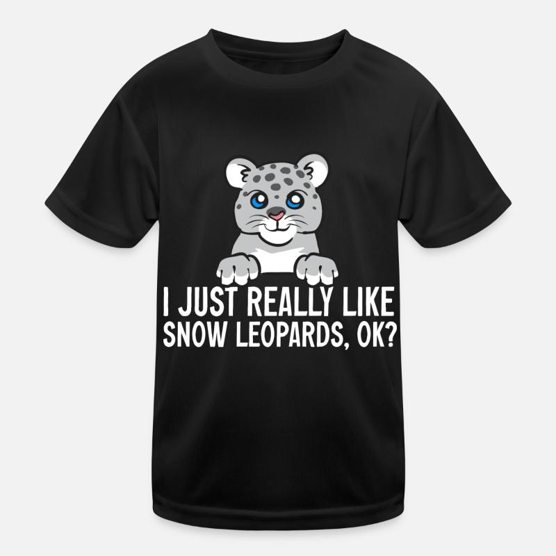 Schneeleopard Kinder Funktions-T-Shirt