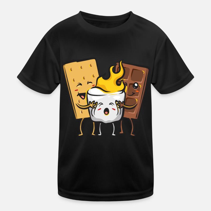 S'more Lagerfeuer Marshmallow Camping Kinder Funktions-T-Shirt