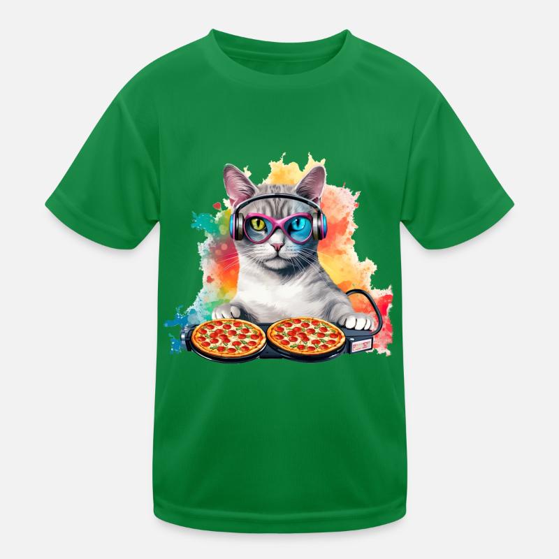 Disque Jockey Pizza Chat de l’Espace - Interstellaire T-shirt sport Enfant