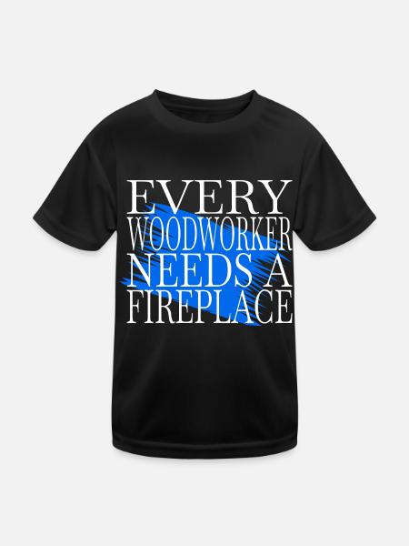 Carpentry Safety Helmet Best - Kids Functional T-Shirt - black - Front
