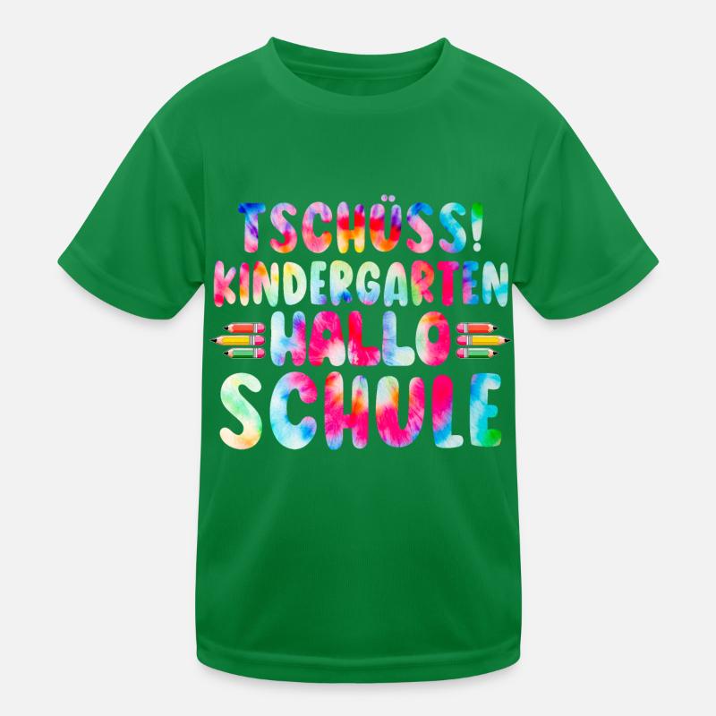 Bye-bye Kindergarten Hello School Kita Graduates Kids Functional T-Shirt