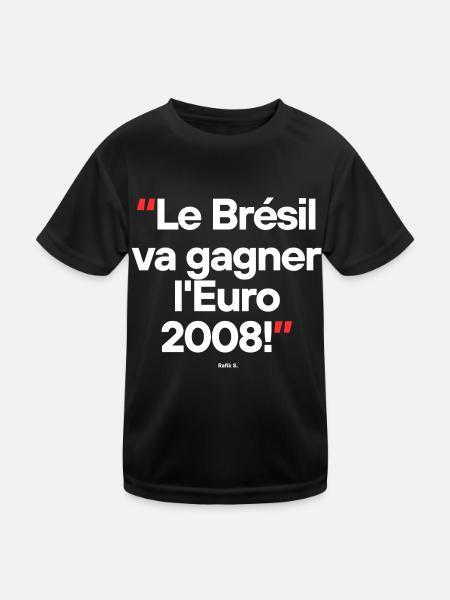 Citation célèbre footballeur - T-shirt sport Enfant - noir - Devant