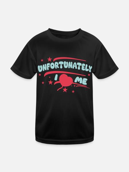 I heart me - Kinder Funktions-T-Shirt - Schwarz - Vorne