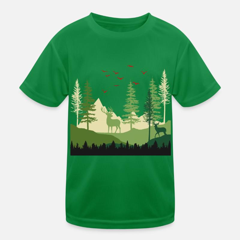 Forest Serenity Escape Kids Functional T-Shirt