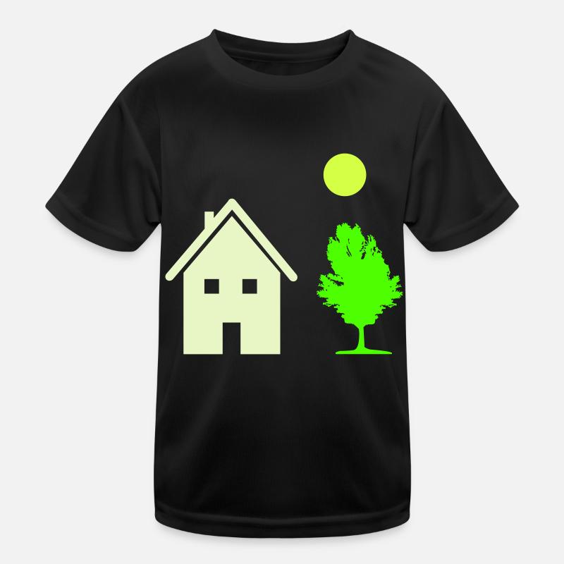 haus baum Kinder Funktions-T-Shirt