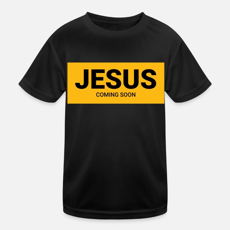 Jesus - Kinder Funktions-T-Shirt - Schwarz