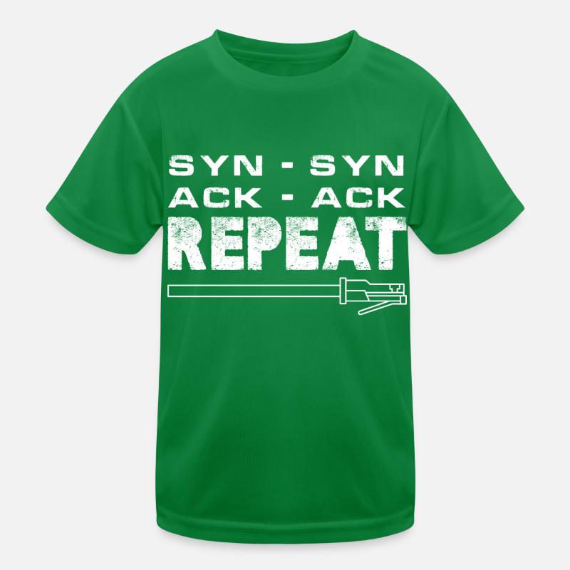 syn ack repeat Design for a network fan Kinder Funktions-T-Shirt