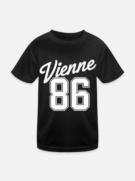 Vienne 86 - T-shirt sport Enfant - noir - Devant