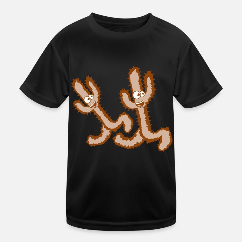 2 Cactus Race Happy Legs Run Fast T-shirt sport Enfant