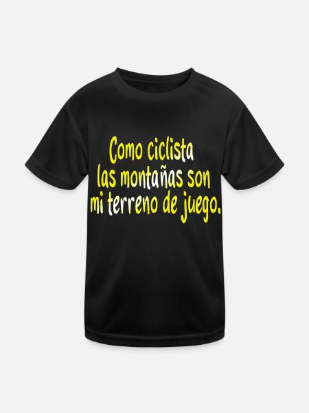 Fahrrad Fahrrad Fahrrad Fahrrad Biker MTB 10 - Kinder Funktions-T-Shirt - Schwarz - Vorne