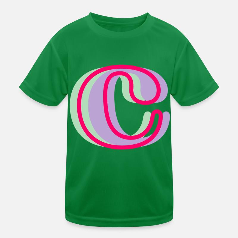 Buchstabe c mehrfarbig - originelle Geschenkidee Kinder Funktions-T-Shirt