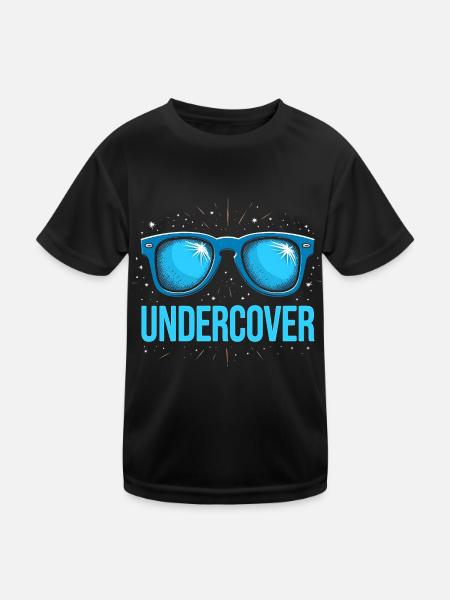 Undercover Costume - Sunglasses Fun - Kids Functional T-Shirt - black - Front