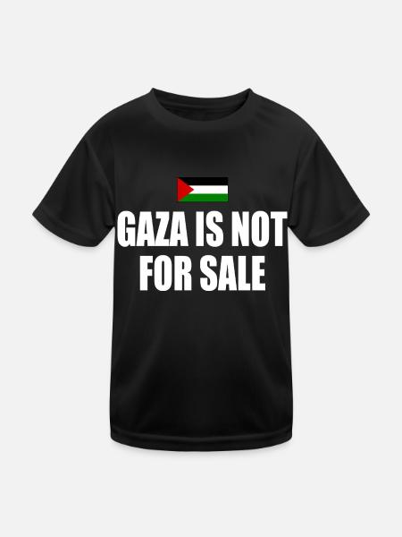gaza is not for sale - Kids Functional T-Shirt - black - Front