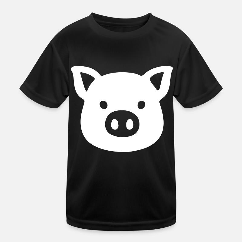 Schwein Kopf Sau Kinder Funktions-T-Shirt