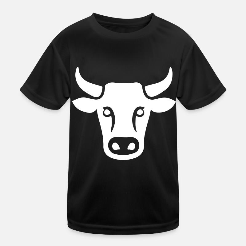 Kuh Rind Kopf Kinder Funktions-T-Shirt
