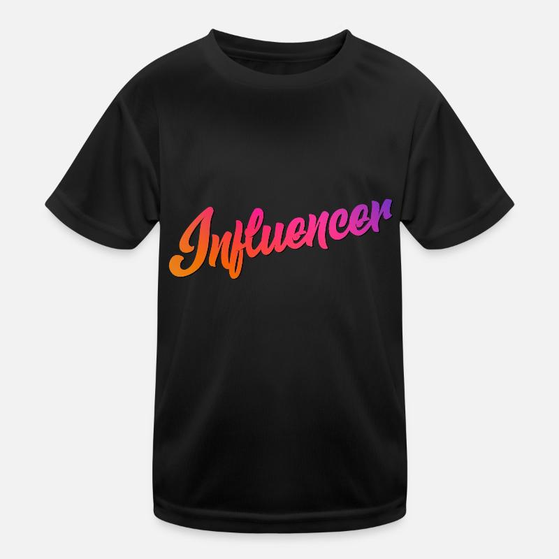 Influencer Instagram Youtube Youtuber Kids Functional T-Shirt
