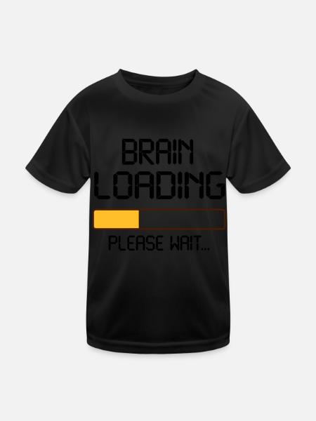 brain loading - T-shirt sport Enfant - noir - Devant