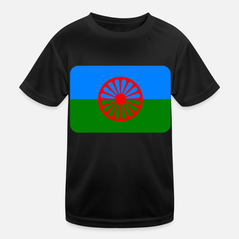 ROMANI FLAG round corner 400 dpi T-shirt sport Enfant