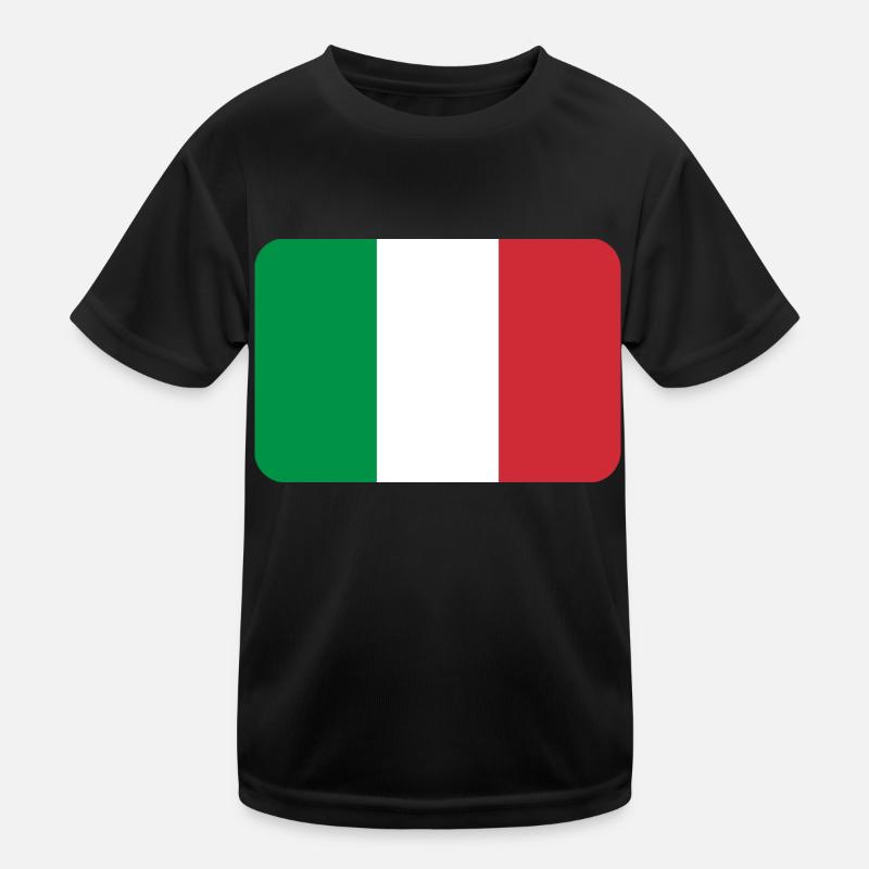 ITALY FLAG round corner 400 dpi T-shirt sport Enfant