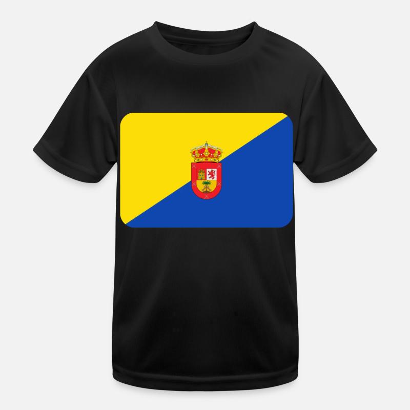 GRAN CANARIA FLAG round corner 400 dpi Kids Functional T-Shirt