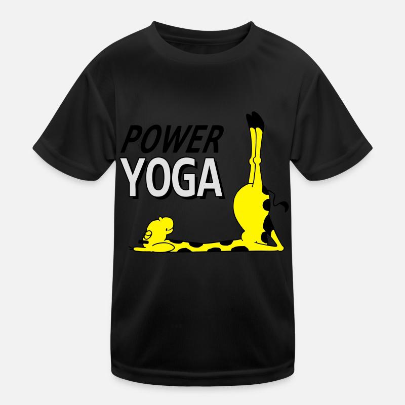Power Yoga Giraffe - Kerze (Vektor) Kinder Funktions-T-Shirt