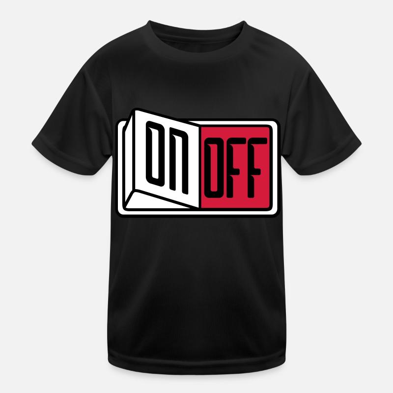 off on switch button button turn off Kids Functional T-Shirt