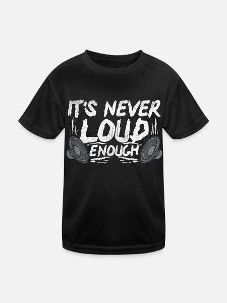 It's Never Loud Enough - Kids Functional T-Shirt - black - Front