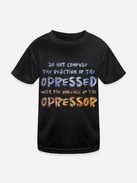 Widerstandsphrasen - Kinder Funktions-T-Shirt - Schwarz