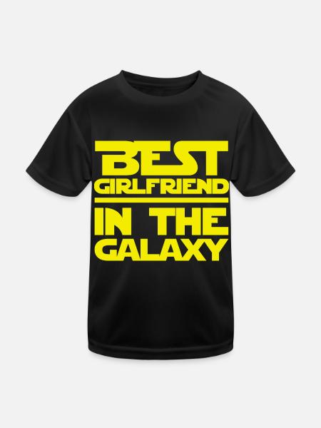 Beste Freundin in der Galaxis - Kinder Funktions-T-Shirt - Schwarz - Vorne